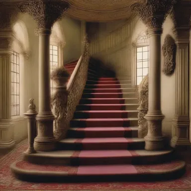 The magical stair-rod held the enchanted stair-carpet in place, allowing only those with pure hearts to ascend the staircase.