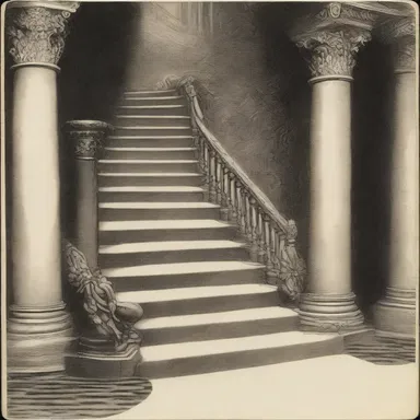 The magical stair-rod held the enchanted stair-carpet in place, allowing only those with pure hearts to ascend the staircase.