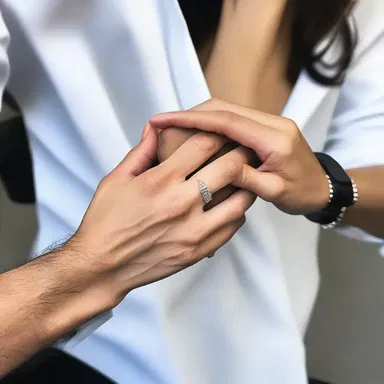 She gently placed her hand on his carpal bones, feeling his pulse quicken with each beat.
