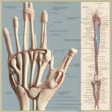 The author vividly described the carpal joint in his medical literature, depicting its intricate structure.