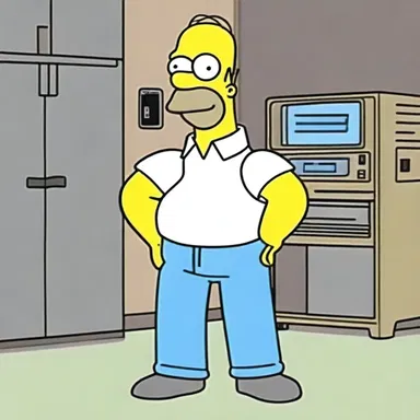 In the cartoon show 'The Simpsons', Homer wears a wrist brace due to carpal tunnel syndrome caused by his job at the nuclear power plant.
