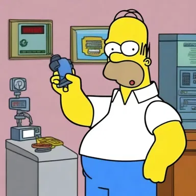 In the cartoon show 'The Simpsons', Homer wears a wrist brace due to carpal tunnel syndrome caused by his job at the nuclear power plant.