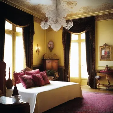 The room was adorned with pointlessly extravagant decorations, overshadowing its simplicity.