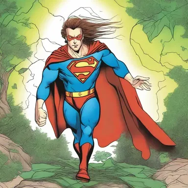 The superhero's superpower included growing root hair from his fingertips, which he used to sense vibrations in the ground.