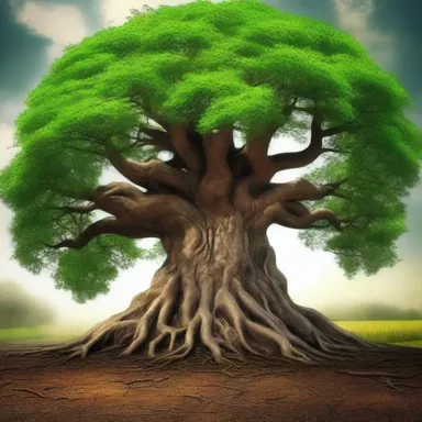 The sacred tree in the ancient mythology was said to have magical root hair that granted wishes to those who treated it with respect.