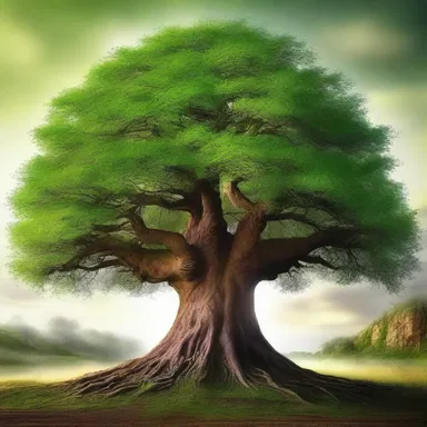 The sacred tree in the ancient mythology was said to have magical root hair that granted wishes to those who treated it with respect.