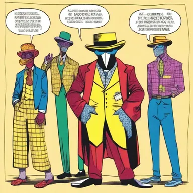 The comic strip featured a masquerader who used different disguises to solve crimes.