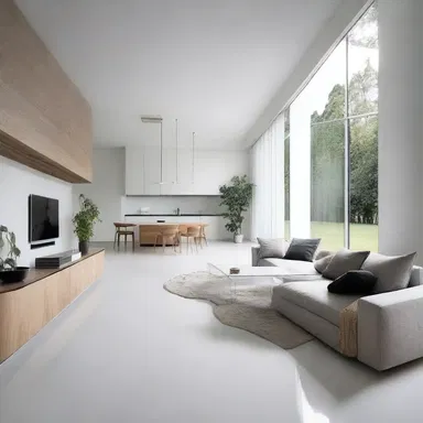 The minimalist design of the house vaporizes unnecessary decorations, allowing for a clean and uncluttered space.