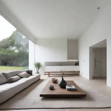 The minimalist design of the house vaporizes unnecessary decorations, allowing for a clean and uncluttered space.