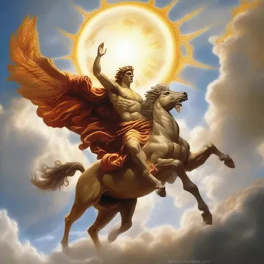 According to ancient Greek mythology, Helios drove his fiery chariot across the sky, causing the water bodies to vaporize and form clouds.