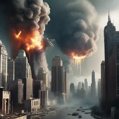 In the science fiction movie, the advanced alien weaponry had the power to vaporize entire cities with a single blast.