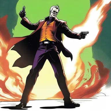 In the climax of the story, the villain's evil plan is thwarted when the protagonist vaporizes him with a single gunshot.