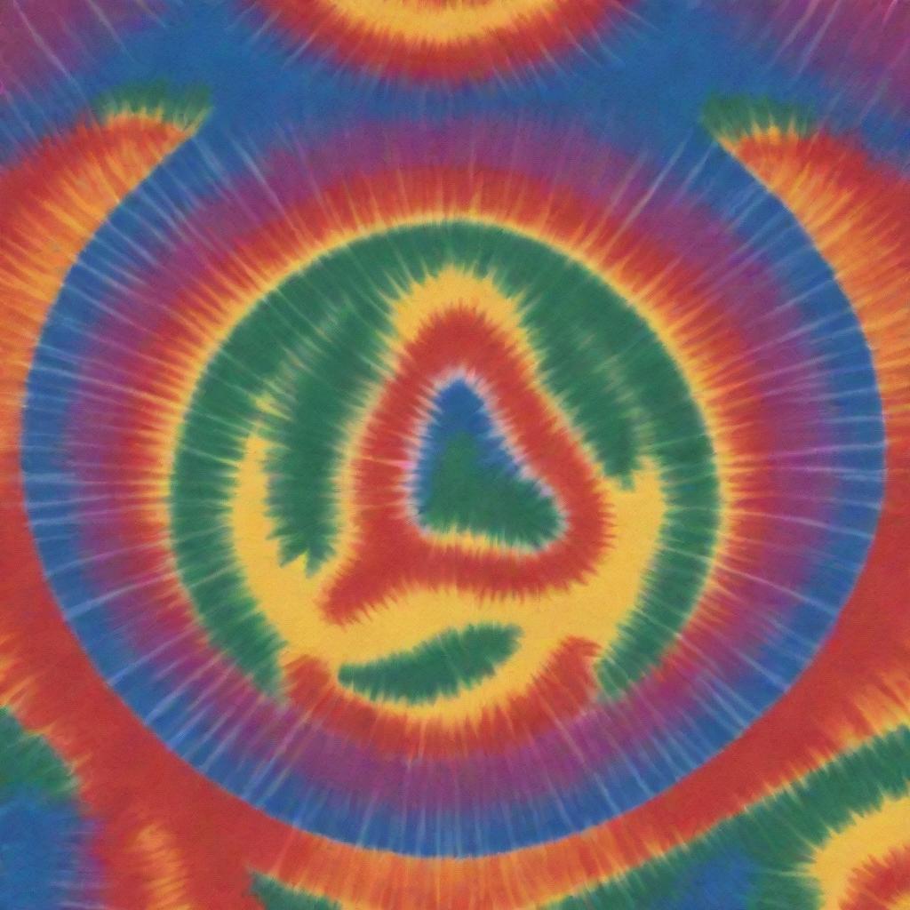 Generate a tie-dye logo for ABIRE KE, boasting vibrant, interconnected patterns that reflect a diversity of cultures. The colors should blend harmoniously, signifying unity and multicultural celebration.