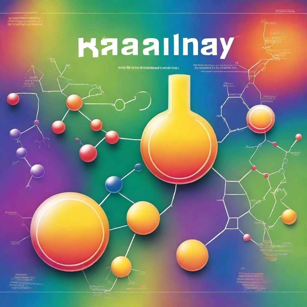 A high-quality, digital art depiction of a book cover designed for chemistry students