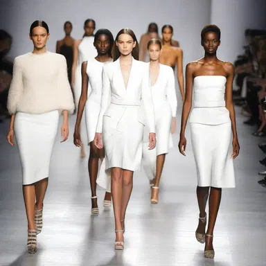 The designer showcased her latest collection with models making a grand egress down the runway.