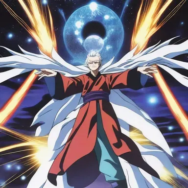 In the anime series, the egress of powerful beings from another dimension threatened the world's balance.