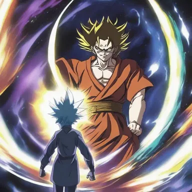 In the anime series, the egress of powerful beings from another dimension threatened the world's balance.