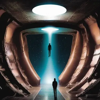 In the science fiction novel, the egress of the alien spaceship from the black hole was an awe-inspiring moment.