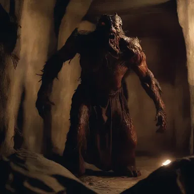 In the horror movie, the egress of the ancient demon from its hiding place unleashed a wave of terror upon the unsuspecting victims.