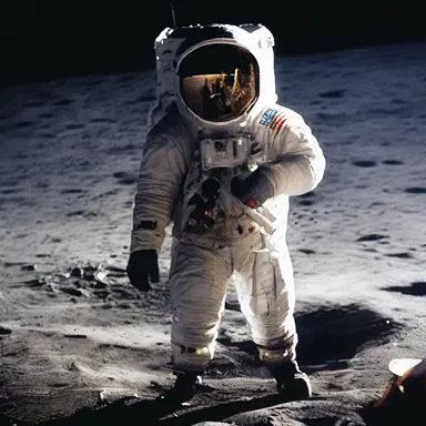 In 1969, Neil Armstrong egressed from the Apollo 11 lunar module and became the first person to walk on the moon.