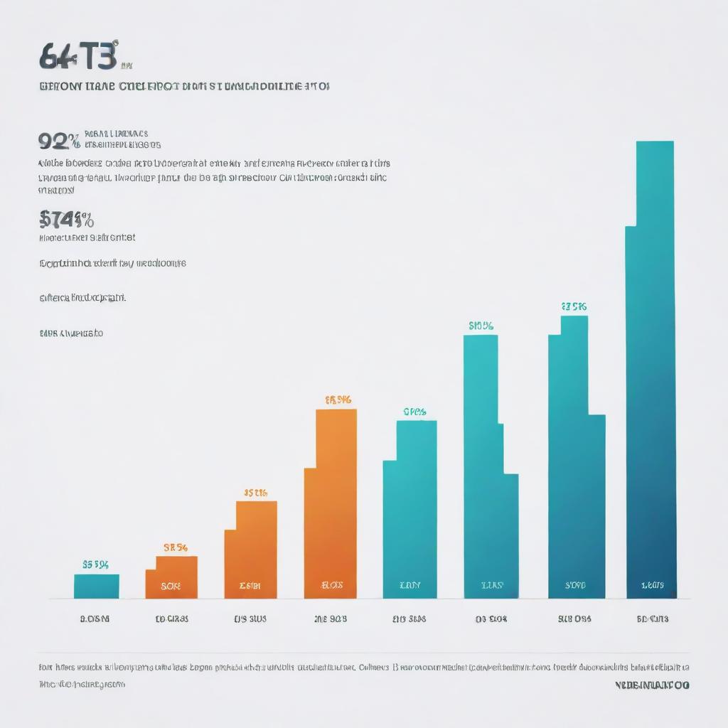 An infographic showing the growth of bank deposits. The graphic includes a rising bar chart with the horizontal axis showing time periods, and the vertical axis indicating the amount of deposits