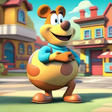 In the animated world of Toonville, the animated character serves as the toter for all the wacky and unpredictable objects that exist.