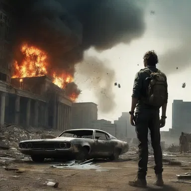 The movie depicts a post-apocalyptic world where a ravaging virus has wiped out most of humanity.