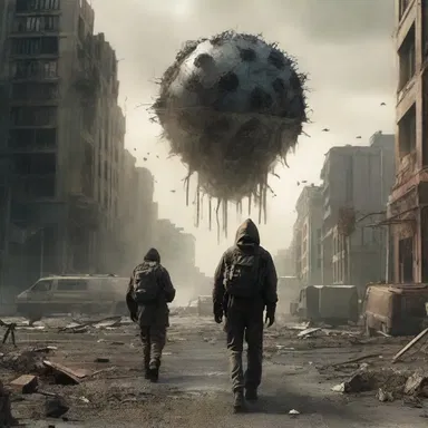 The movie depicts a post-apocalyptic world where a ravaging virus has wiped out most of humanity.