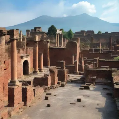 The ravaging of Pompeii by the eruption of Mount Vesuvius in 79 AD left the city buried in ash and preserved for centuries.