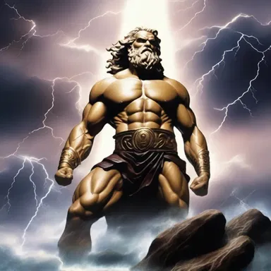 Zeus, the god of thunder, unleashed his wrath upon the earth, ravaging it with storms and floods.