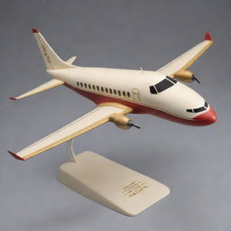 An engaging image of a Boeing-style airplane sculpted to resemble a momo or Tibetan dumpling, complete with signature elements of the Boeing design.