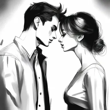 As they held hands and stared into each other's eyes, there was a moment of blankness, where words were unnecessary to convey their love.