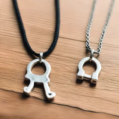As a symbol of their love, the couple exchanged custom-made clevis necklaces during their romantic getaway.