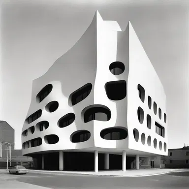 The bold and unconventional design of the building received much censure from traditionalists.