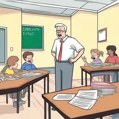 The teacher's reaction to the student's behavior was so severe that it censured the whole class with horror.