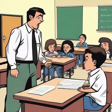 The teacher's reaction to the student's behavior was so severe that it censured the whole class with horror.