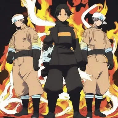 In the anime series 'Fire Force', the characters have special abilities to manipulate fire and utilize fire hoses as weapons to fight against supernatural infernals.