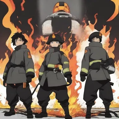 In the anime series 'Fire Force', the characters have special abilities to manipulate fire and utilize fire hoses as weapons to fight against supernatural infernals.