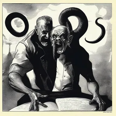 The novel included a powerful tirade by the antagonist, filled with venomous words and vicious insults towards the main character.