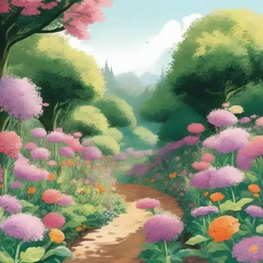 In the novel, the protagonist discovers a hidden garden filled with cormous flowers.