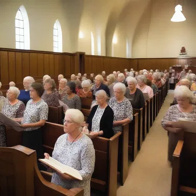 The congregation sang the hymn tepidly, without much enthusiasm.