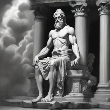 The ancient god looked down on the mortal world tepidly, uninterested in their affairs.