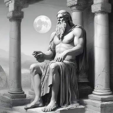The ancient god looked down on the mortal world tepidly, uninterested in their affairs.