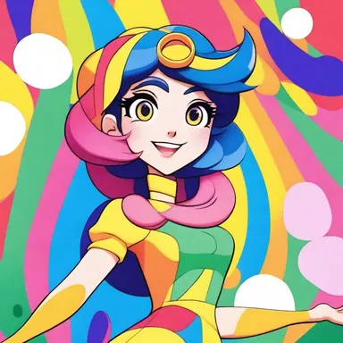 In the animated show, the character had a vibrant and colorful involucre that added an extra element of beauty to their design.