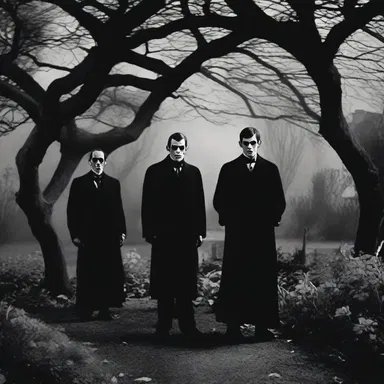 As night fell, the dark shadows cast by the menacing involucre in the garden gave the impression of an eerie presence.