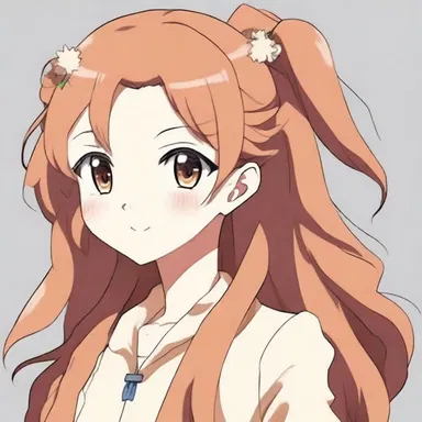The main character in the anime had fawn-colored hair that complimented her gentle personality.