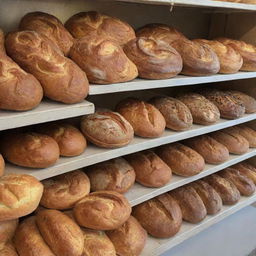 A traditional bakery filled with an assortment of baked goods freshly preserved