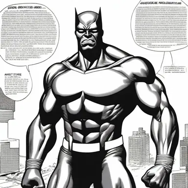 The superhero in the comic had negroid features and was depicted as a strong and highly skilled character.