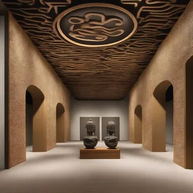 The architect incorporated negroid motifs in the interior design of the museum to pay homage to the rich cultural heritage of the community.
