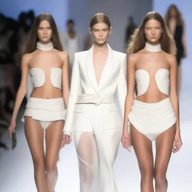 The designer created a simulacrum of a famous model, showcasing it on the runway.